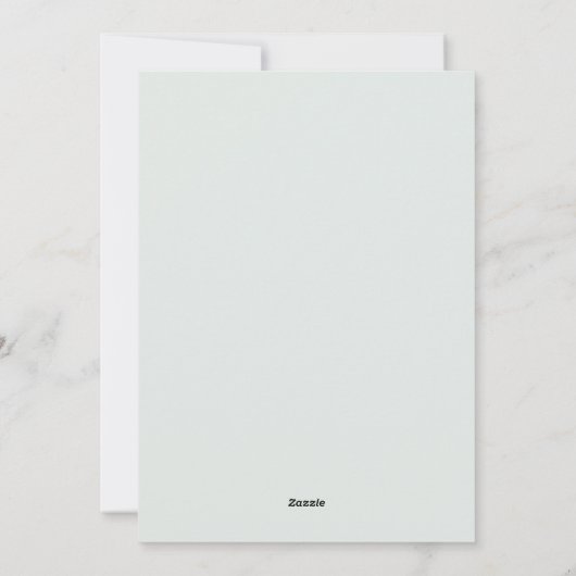 手お洒落描きフレームのセージストライプ数 シーズンカード (裏面)