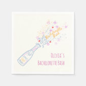 手お洒落描きフローラバチェロレッテ スタンダードカクテルナプキン (正面)