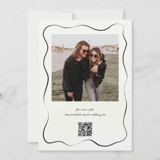 手お洒落描きヴィンヤードウェー縁どブ結婚ス 招待状 (裏面)