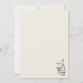 手お洒落描きヴィン予測できなテージ結婚式 招待状 (裏面)