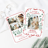 手お洒落描き家族写真 シーズンカード