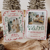 手お洒落描き家族写真 シーズンカード