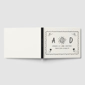 手お洒落描き手書きフランスの結婚の ゲストブック (全面)