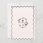 手お洒落描き手書き予測できな結婚の 招待状 (裏面)