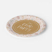 手お洒落描き紙吹雪カラフルグラードパーティー ペーパープレート (アングル)