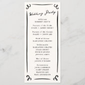 手お洒落描き結婚式 プログラム+パーティー メニュー (裏面)