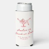 手お洒落描き赤バチェロレッテ スリム缶クーラー (Seltzer裏面)