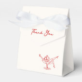 手お洒落描き赤バチェロレッテ フェイバーボックス (正面サイド)