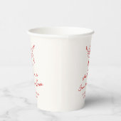 手お洒落描き赤バチェロレッテ 紙コップ (右)