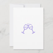 手お洒落王室のはエレガント青結婚い セーブザデート (裏面)