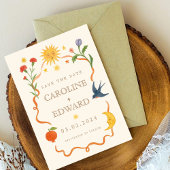 手お洒落絵を描天のフォーク結婚の セーブザデート