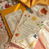 手お洒落絵を描結婚スケッチ 招待状