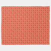 手かわいらし引きハートデザインピンクの赤 フリースブランケット (正面(横))