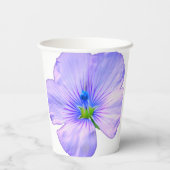 手かわいらし引き紫色の花 紙コップ (裏面)
