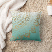 手かわいらし描きトライバル曼荼羅エレガントデザイン クッション (ブランケット)