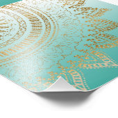 手かわいらし描きトライバル曼荼羅エレガントデザイン フォトプリント            (角)