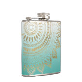手かわいらし描きトライバル曼荼羅エレガントデザイン フラスク (右)