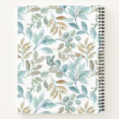 手かわいらし絵を描は青と茶色の自然離れの ノートブック (裏面)