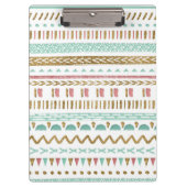 手かわいらし部絵を描アステカ幾何デザイン クリップボード (正面)