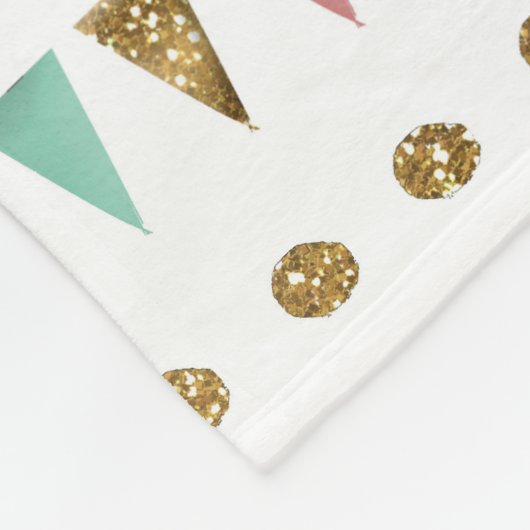 手かわいらし部絵を描アステカ幾何デザイン フリースブランケット (角)