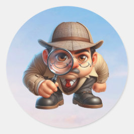 手がかりを探している私立探偵 ラウンドシール