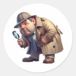 手がかりを探している私立探偵 ラウンドシール