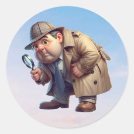 手がかりを探している私立探偵 ラウンドシール