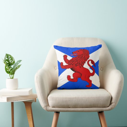 手がつけられないライオン/スコットランドの旗 クッション (椅子)