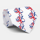 手がつけられない英国国旗のライオン ネクタイ (ロール)