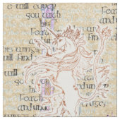 手がつけられないHeraldicユニコーン ファブリック (クローズアップ)