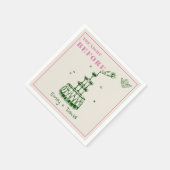 手がナプキンの前の夜結婚を引いた スタンダードカクテルナプキン (角)