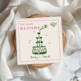 手がナプキンの前の夜結婚を引いた スタンダードカクテルナプキン