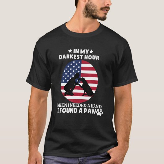 手が必要な時に手の犬のオーナーAnim Tシャツ (正面)