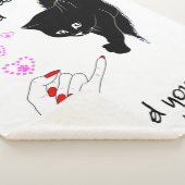 手が必要な時に、お手の猫を見つけおもしろいたの シェルパブランケット (3/4)