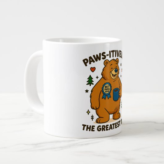 手ぐら素晴らしのパパ ジャンボコーヒーマグカップ (正面左)