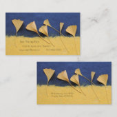 手すき紙のお母さんのイチョウの葉 コーリングカード (正面/裏面)