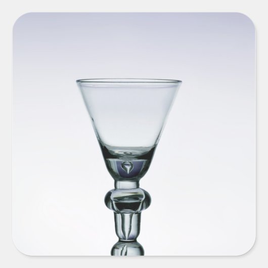 手すり子の茎のゴブレット、c.1700-20 スクエアシール (正面)