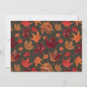 手でかわいらしレタータード感謝祭の休日の写真 シーズンカード (裏面)