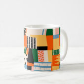 手でさまざまな形を描く。抽象芸術コンテンポラリーs コーヒーマグカップ (正面右)