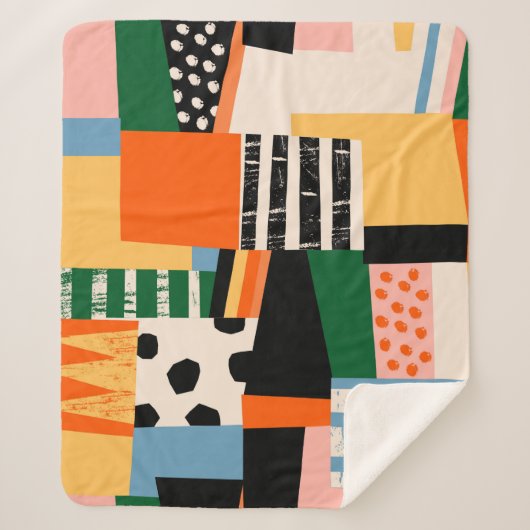 手でさまざまな形を描く。抽象芸術コンテンポラリーs シェルパブランケット (正面)
