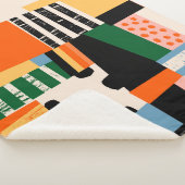 手でさまざまな形を描く。抽象芸術コンテンポラリーs シェルパブランケット (3/4)