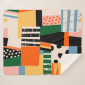 手でさまざまな形を描く。抽象芸術コンテンポラリーs シェルパブランケット (正面(横))