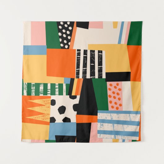 手でさまざまな形を描く。抽象芸術コンテンポラリーs タペストリー (正面)