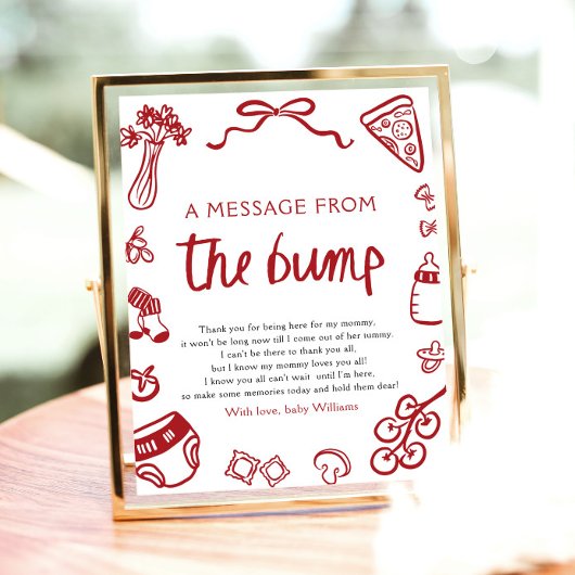 手でイタリアンバンプのサインからメッセージを描いた ポスター