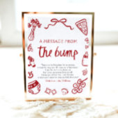 手でイタリアンバンプのサインからメッセージを描いた ポスター