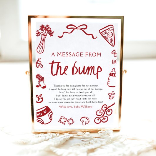 手でイタリアンバンプのサインからメッセージを描いた ポスター