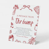 手でイタリアンバンプのサインからメッセージを描いた 台座サイン (正面)