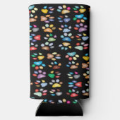 手でカラフル黒く印刷 スリム缶クーラー (裏面)