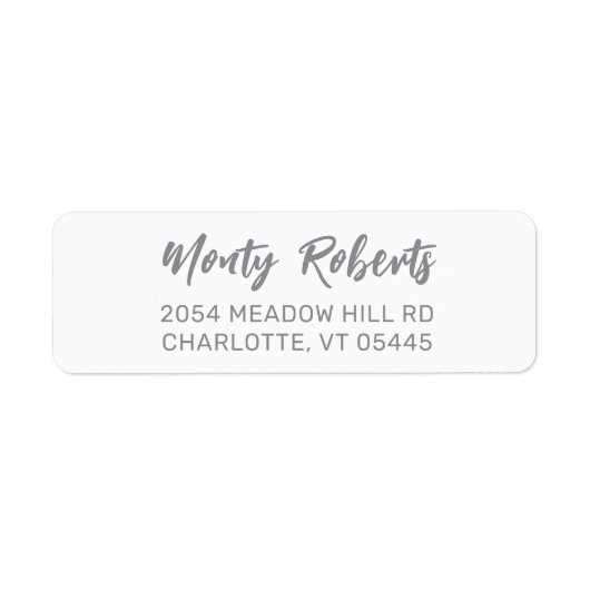 手でスエレガントモダンケッチ |差出人住所 ラベル (正面)