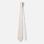 手でスケッチしたオレンジ色の太陽のパターン（白） ネクタイ (正面)